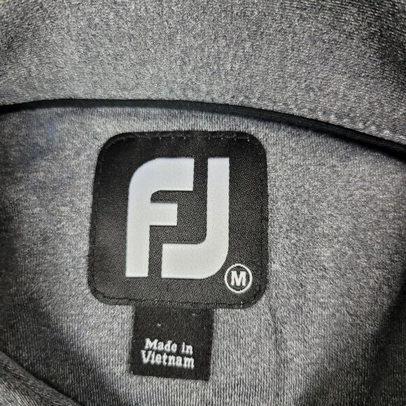 FootJoy Men's  Golf Shirt Polo Size M Logo Chest Light Gray Short Sleeve - Picture 8 of 14